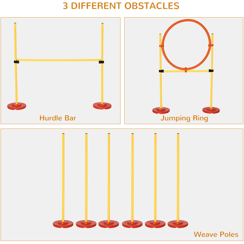 PawHut 3 Piece Dog Outdoor Agility Training Set Image 4