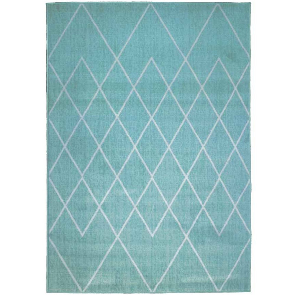 Overlap Diamond Rug Duck Egg 120 x 170cm Image 1