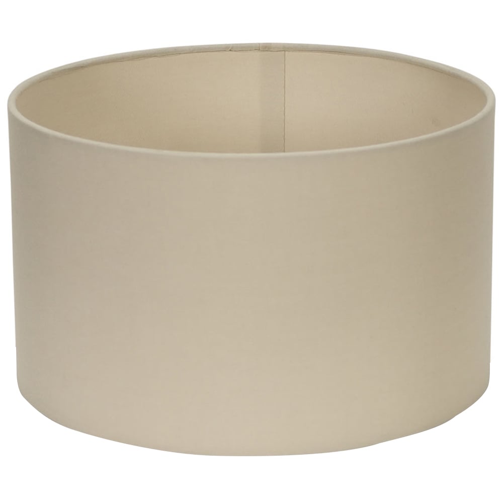 ValueLights Reni Natural Fabric Drum Ceiling Lamp Shade 25cm Image 1