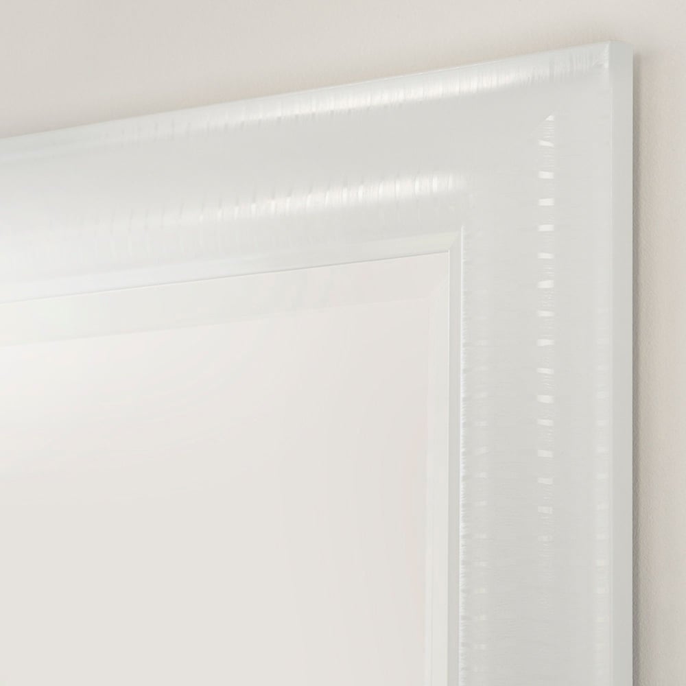 Yearn White Textured Wall Mirror 168 x 77cm Image 3