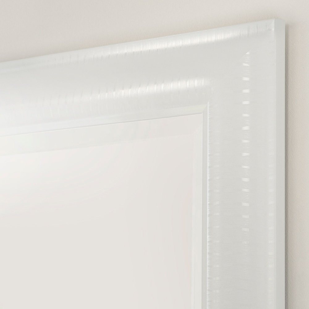 Yearn White Textured Wall Mirror 77 x 62cm Image 3
