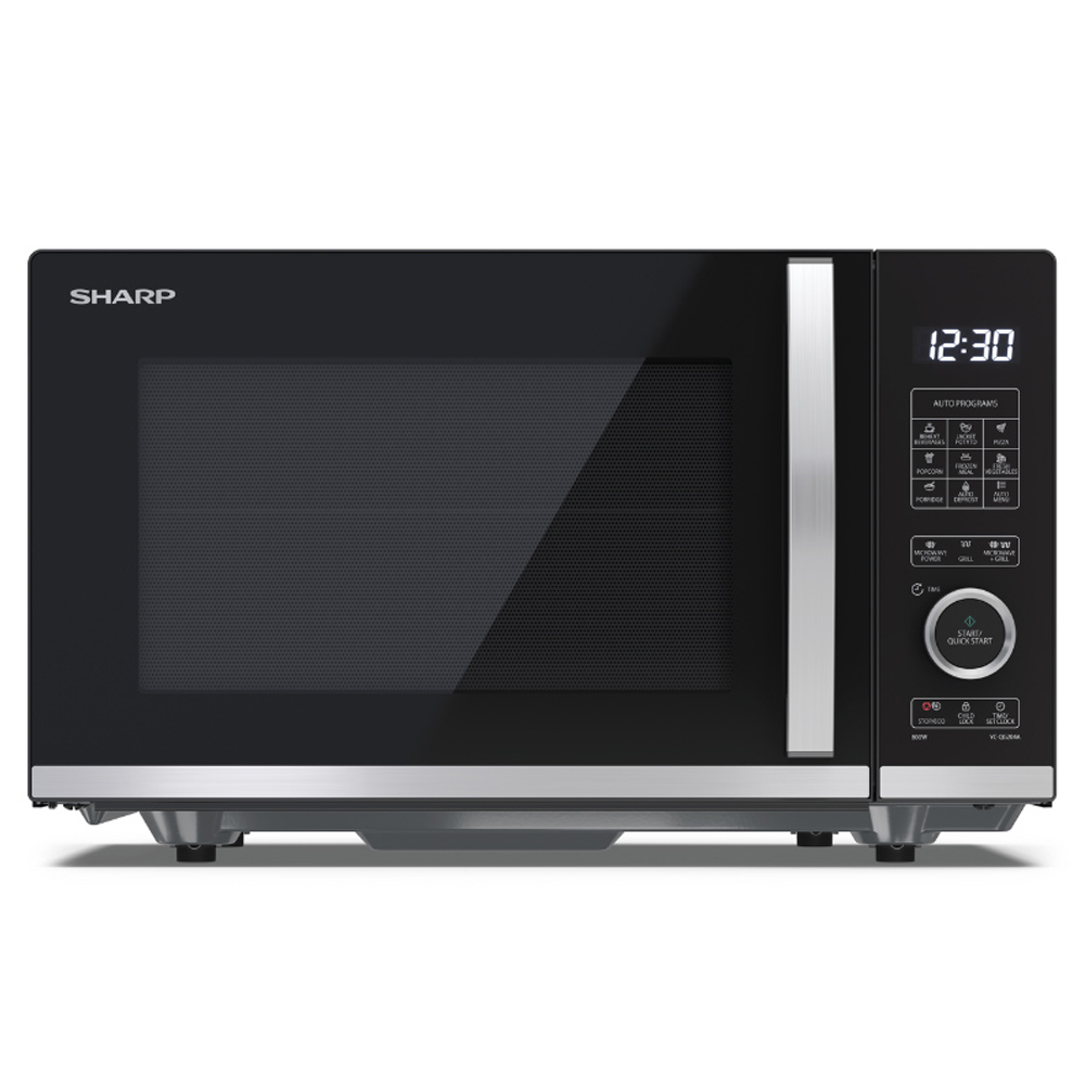 Sharp YC-QG204AU-B 20L Grill Jog Dial Flatbed Microwave 800W Image 1