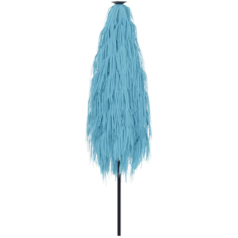 vidaXL Blue Straw Top Garden Parasol with Steel Pole 3.8m Image 5
