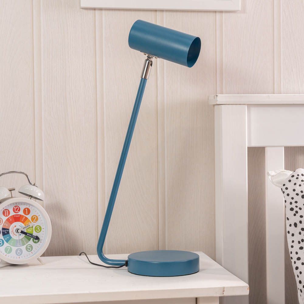 ValueLights Petrol Blue Desk Table Lamp Image 3