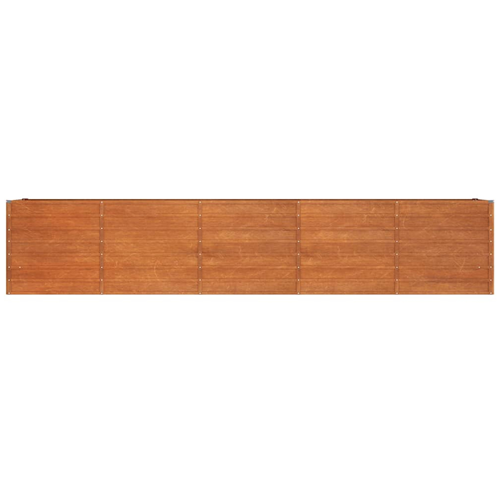 vidaXL Brown Corten Steel Raised Garden Bed 400 x 80 x 77cm Image 2