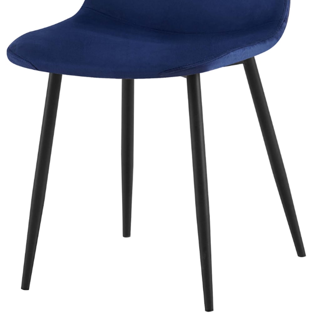 DS Living Luxe Set of 2 Medieval Dining Chairs with Black Powder Legs Image 3