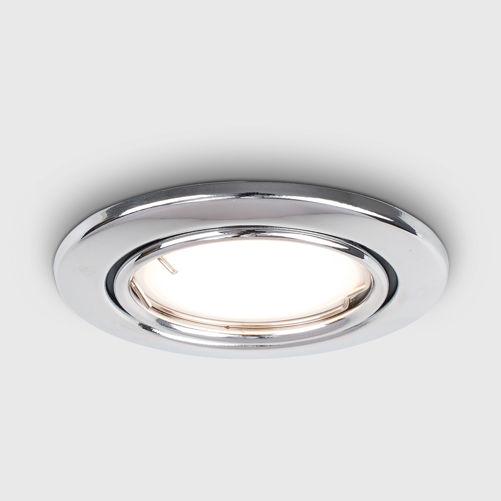 ValueLights Chrome Tiltable Warm White LED Ceiling Downlight 6 Pack Image 3