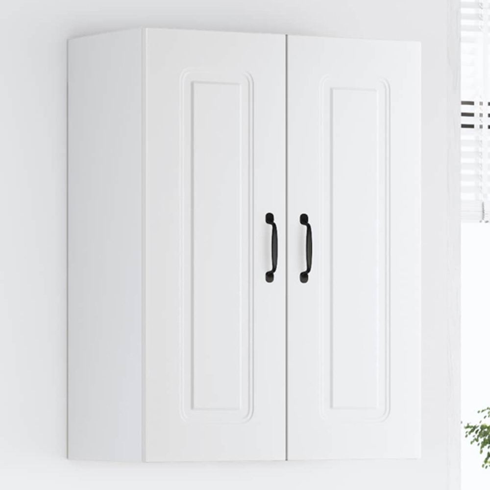 vidaXL Kalmar 2 Door White Wall Kitchen Cabinet Image 1