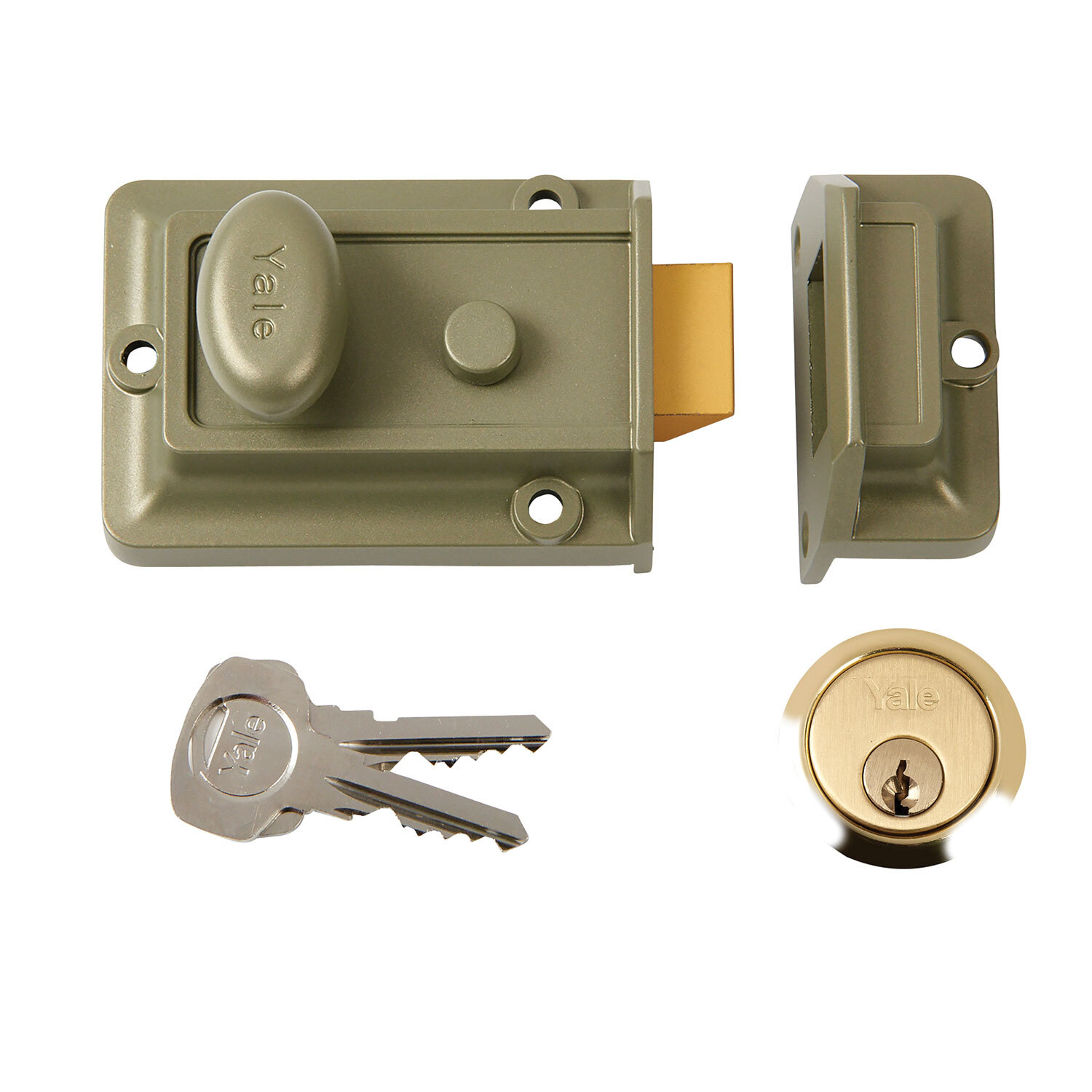 Green Night Latch 60mm Image 1