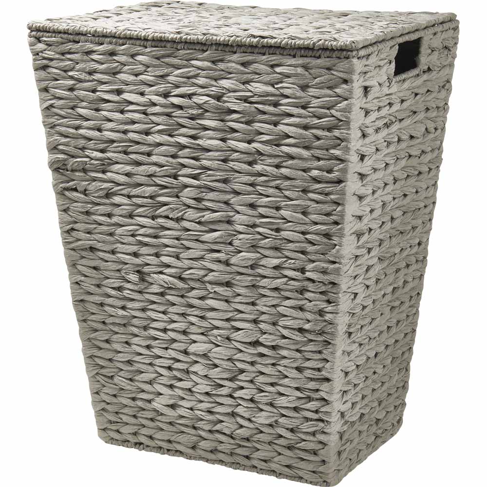 Wilko Grey Paper Rope Rectangular Basket Image 1