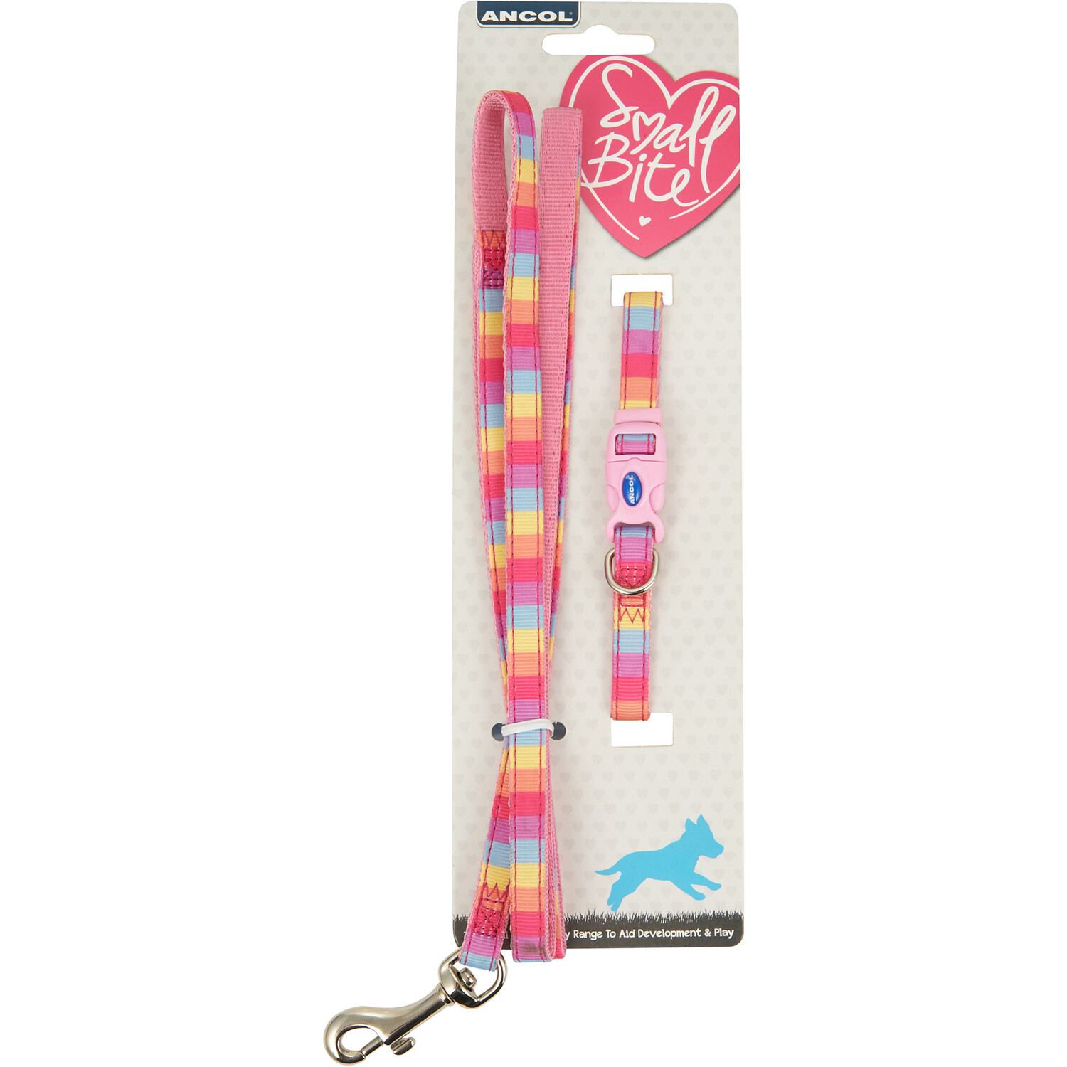 Small Bite Rainbow Collar and Lead Set Image 1
