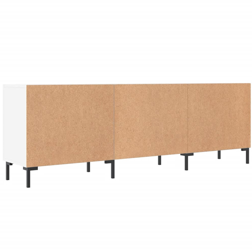 vidaXL 2 Door 2 Shelf White TV Cabinet Image 8