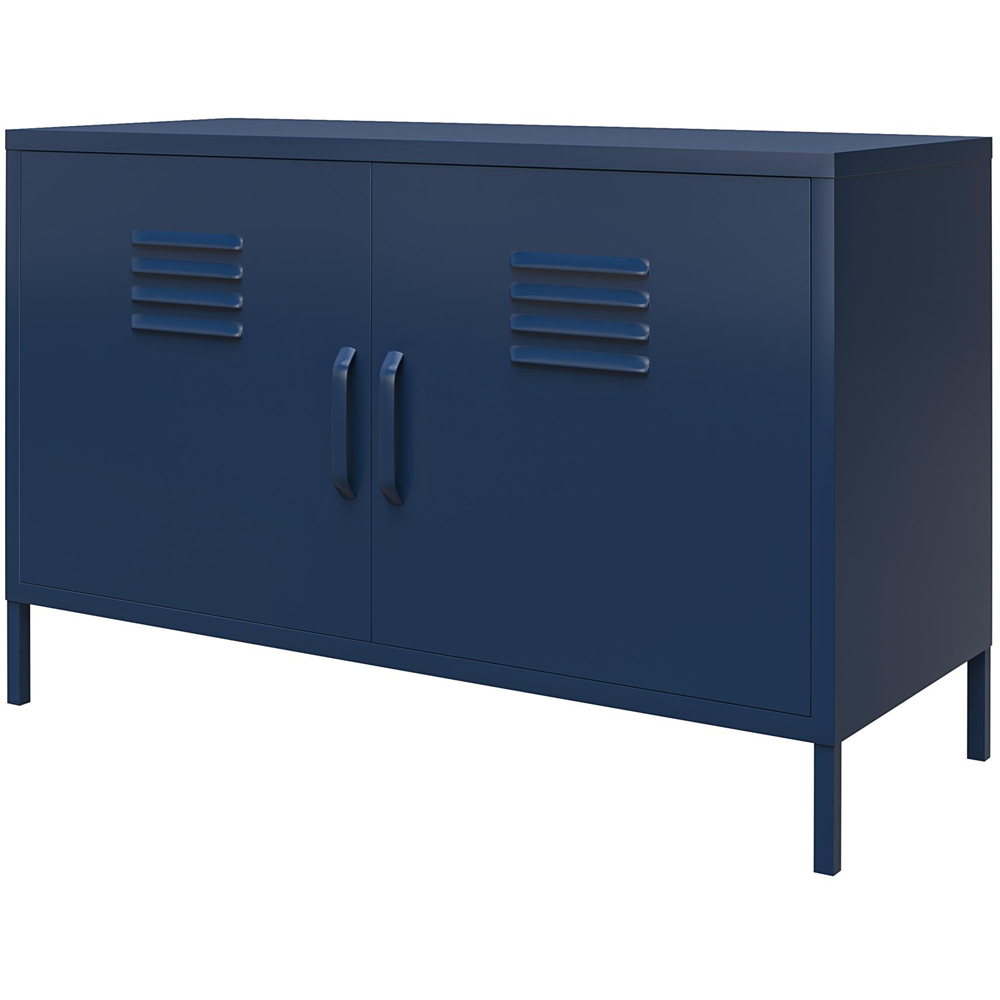 Dorel Bradford 2 Door 2 Shelf Navy Metal Accent Cabinet Image 5
