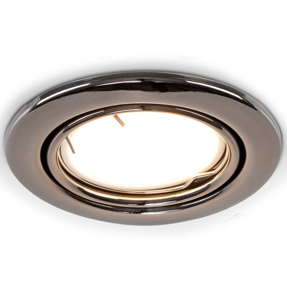 ValueLights Black Chrome Cool White LED Tiltable Ceiling Downlight 6 Pack Image 2
