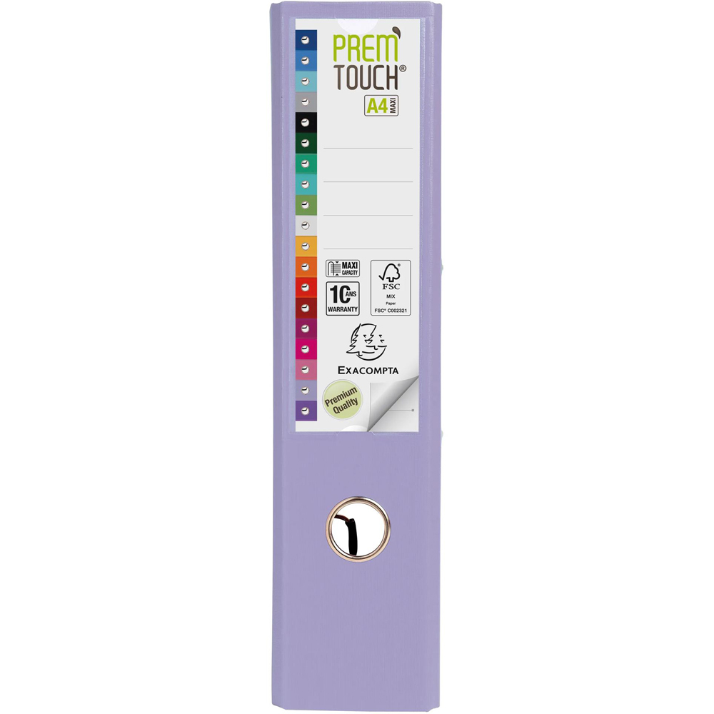 Exacompta PremTouch A4+ Lilac PP Lever Arch File 10 Pack Image 5