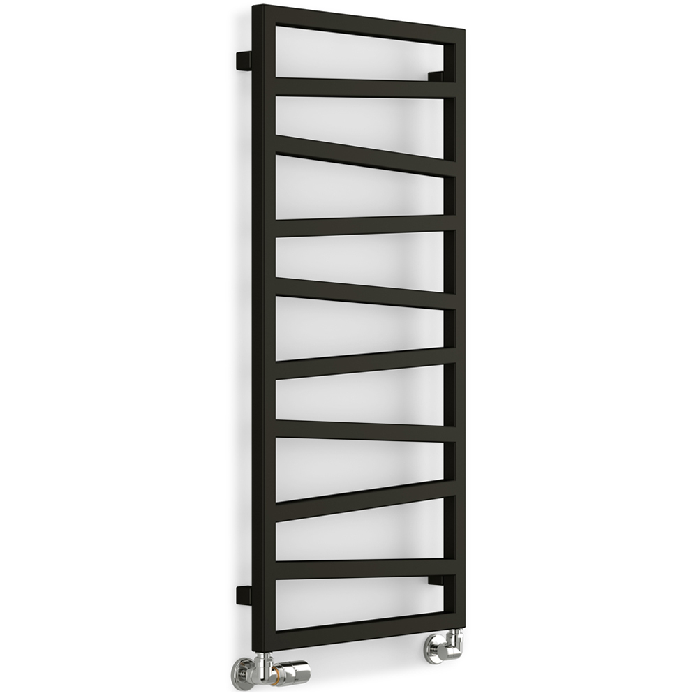Terma Zig Zag Heban Black Heated Towel Rail 1070 x 500mm Image 1