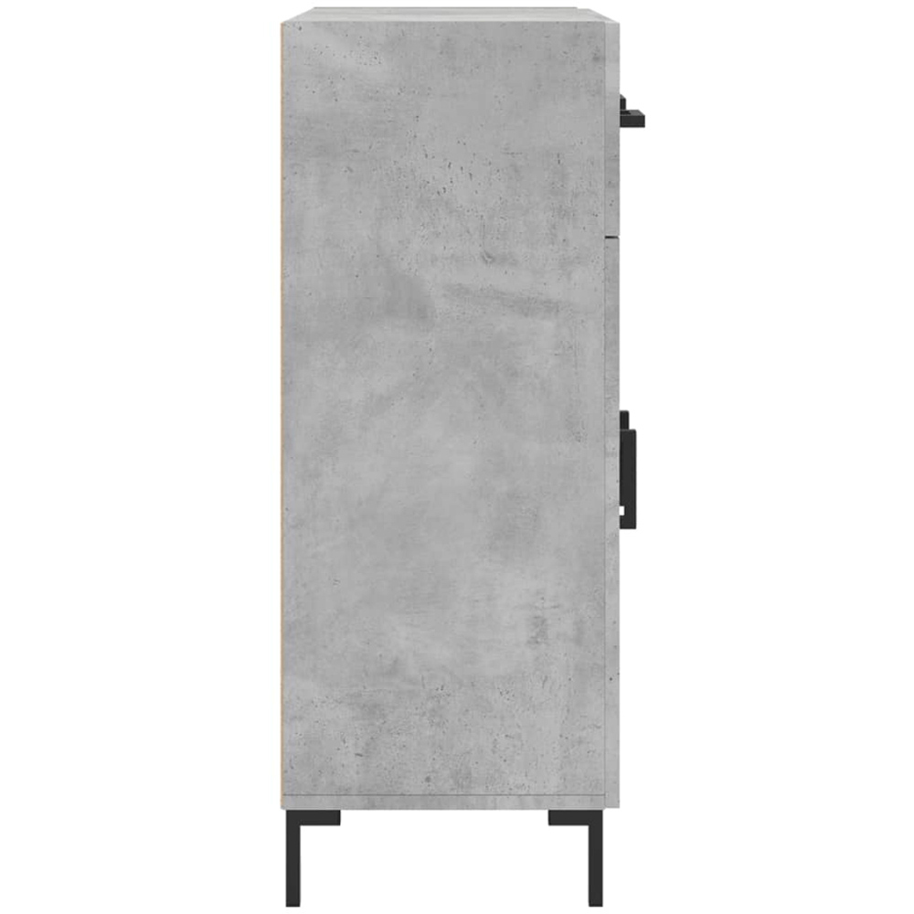 vidaXL 2 Door 2 Drawer Concrete Grey Wooden Sideboard Image 7