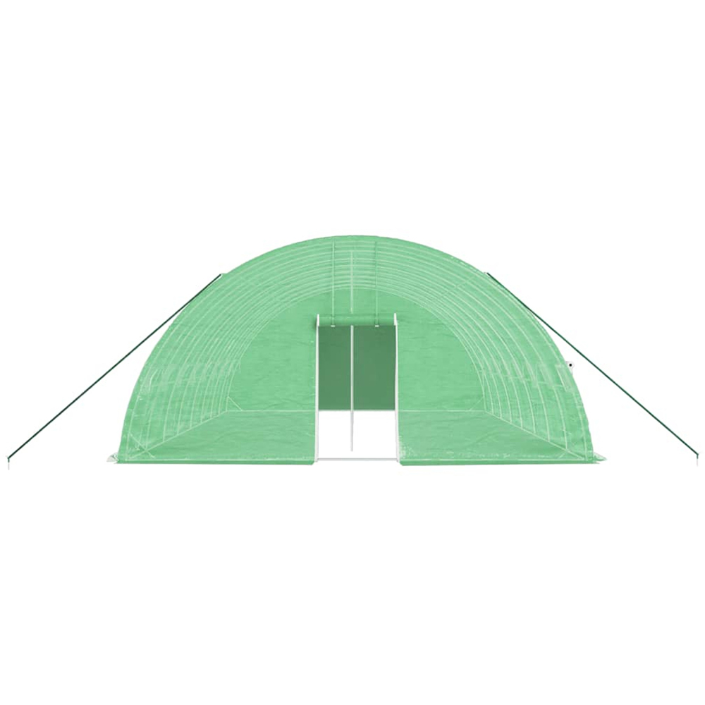 vidaXL Green Polyethylene Galvanised Steel Frame 26.2 x 19.6ft Greenhouse Image 3