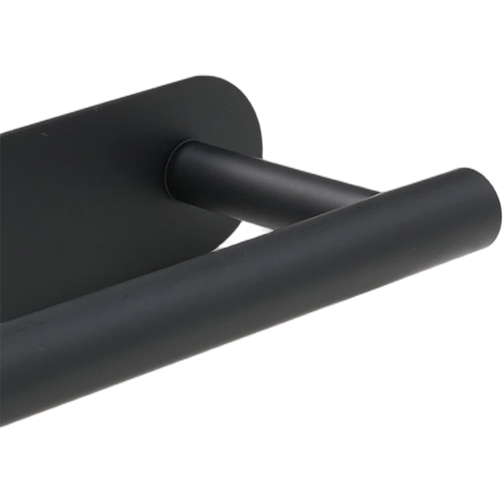 Living and Home 5-Piece Black Wall-Mounted Stainless Steel Bathroom Hardware Set with 3 Hooks Image 7
