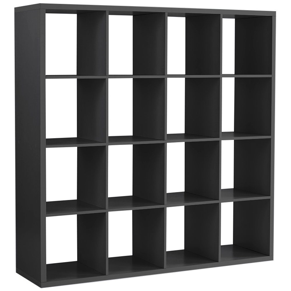 Home Source Cube Plus 16 Shelf Black Storage Unit Image 2