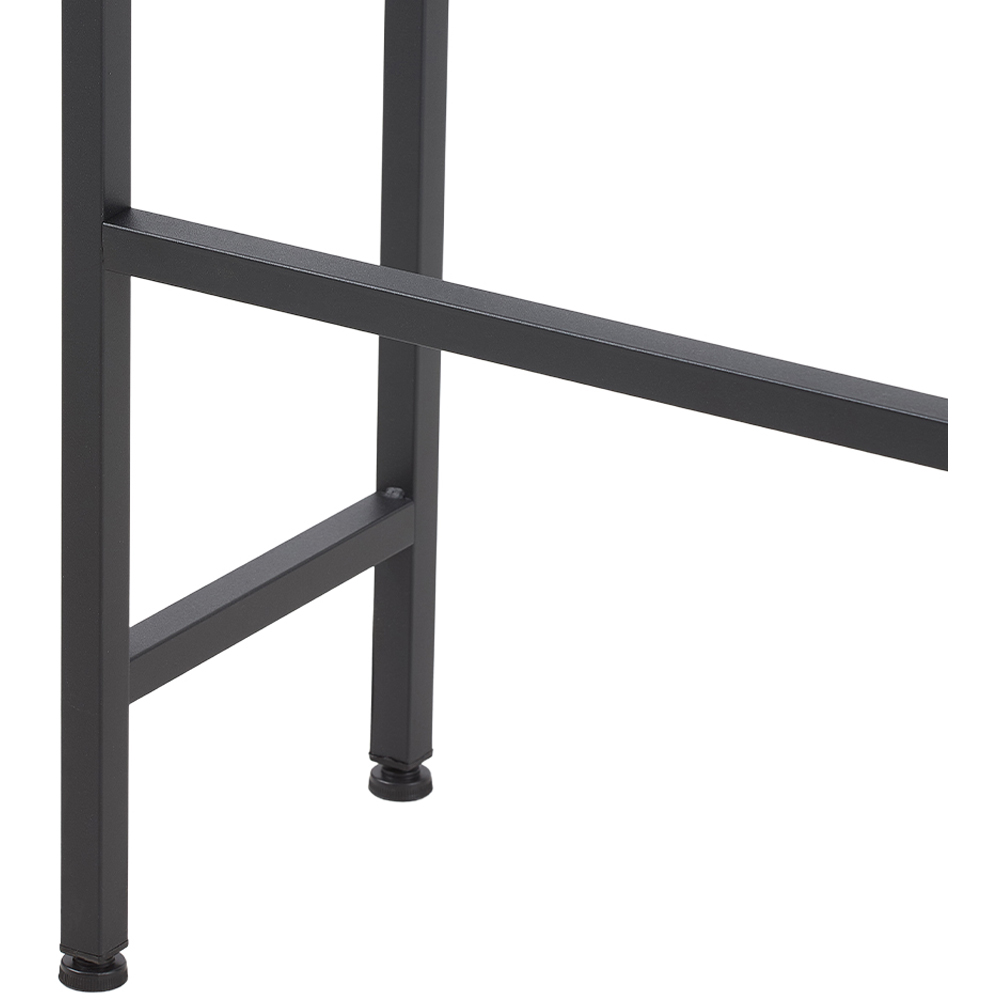 Living and Home 3 Shelf Black and Light Wood Freestanding Over the Toilet Storage Rack with Hooks Image 5