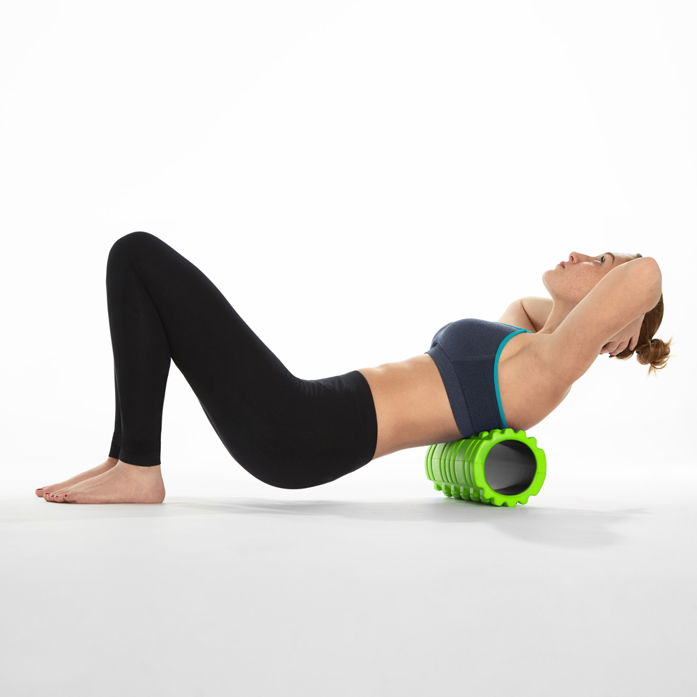 tectake Green Foam Yoga Massage Roller Image 2