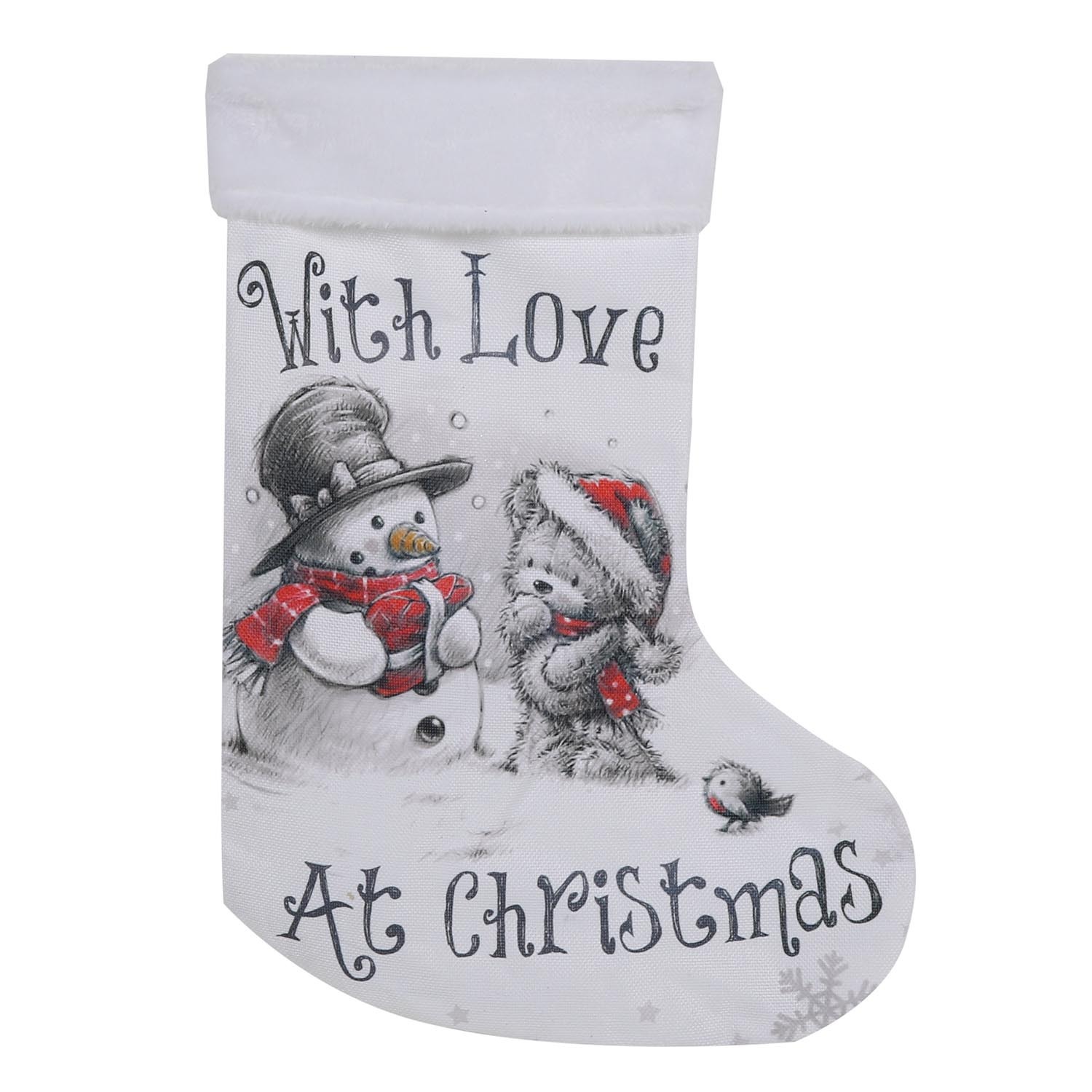 With Love at Christmas Stocking - White Image