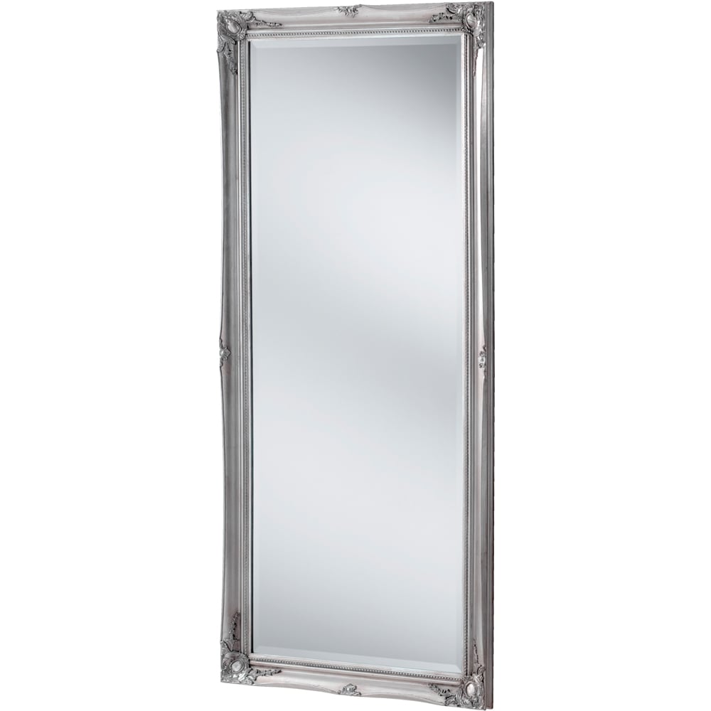 Yearn Silver French Style Carved Full Length Bevelled Mirror 166 x 75cm Image 1