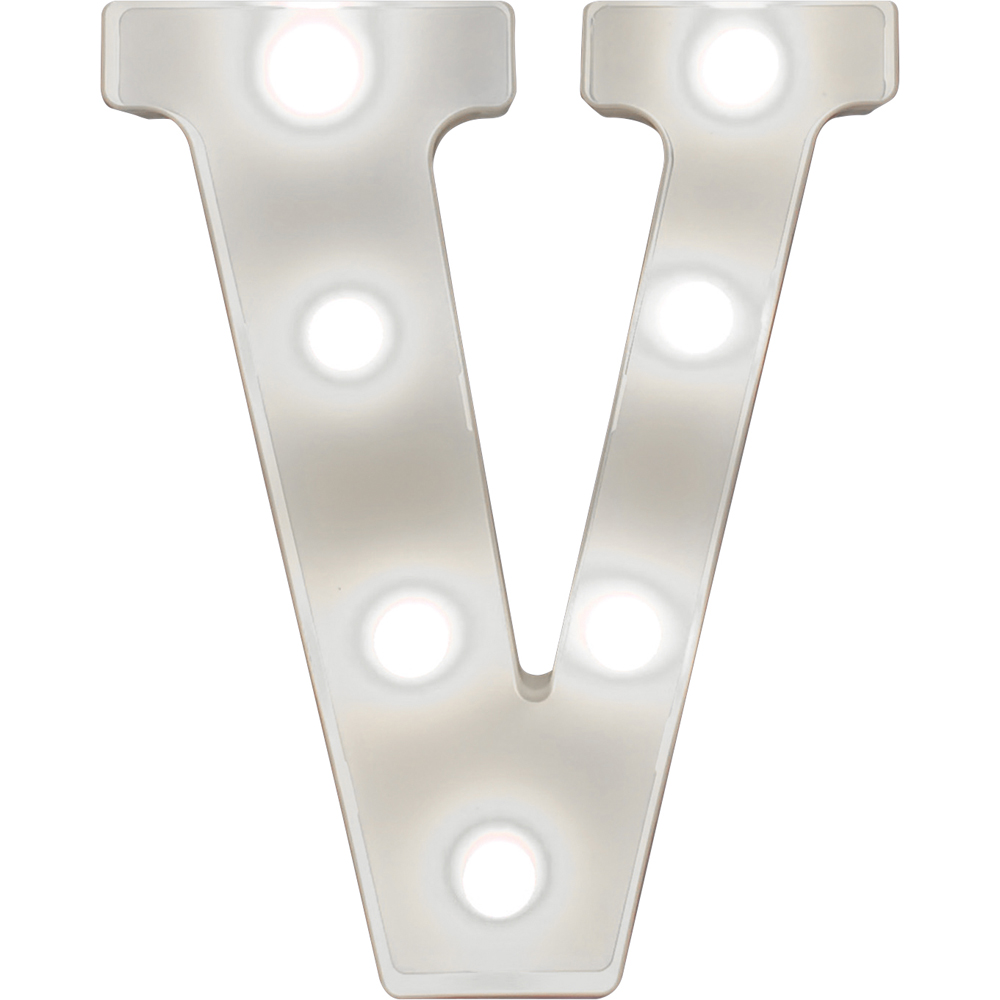 St Helens Battery Operated 3D LED Letter V Light Image 1