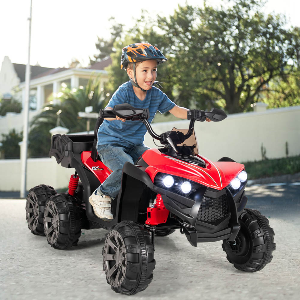 Costway Kids Red Electric 6 Wheel Ride On ATV with 4 Motors Image 2