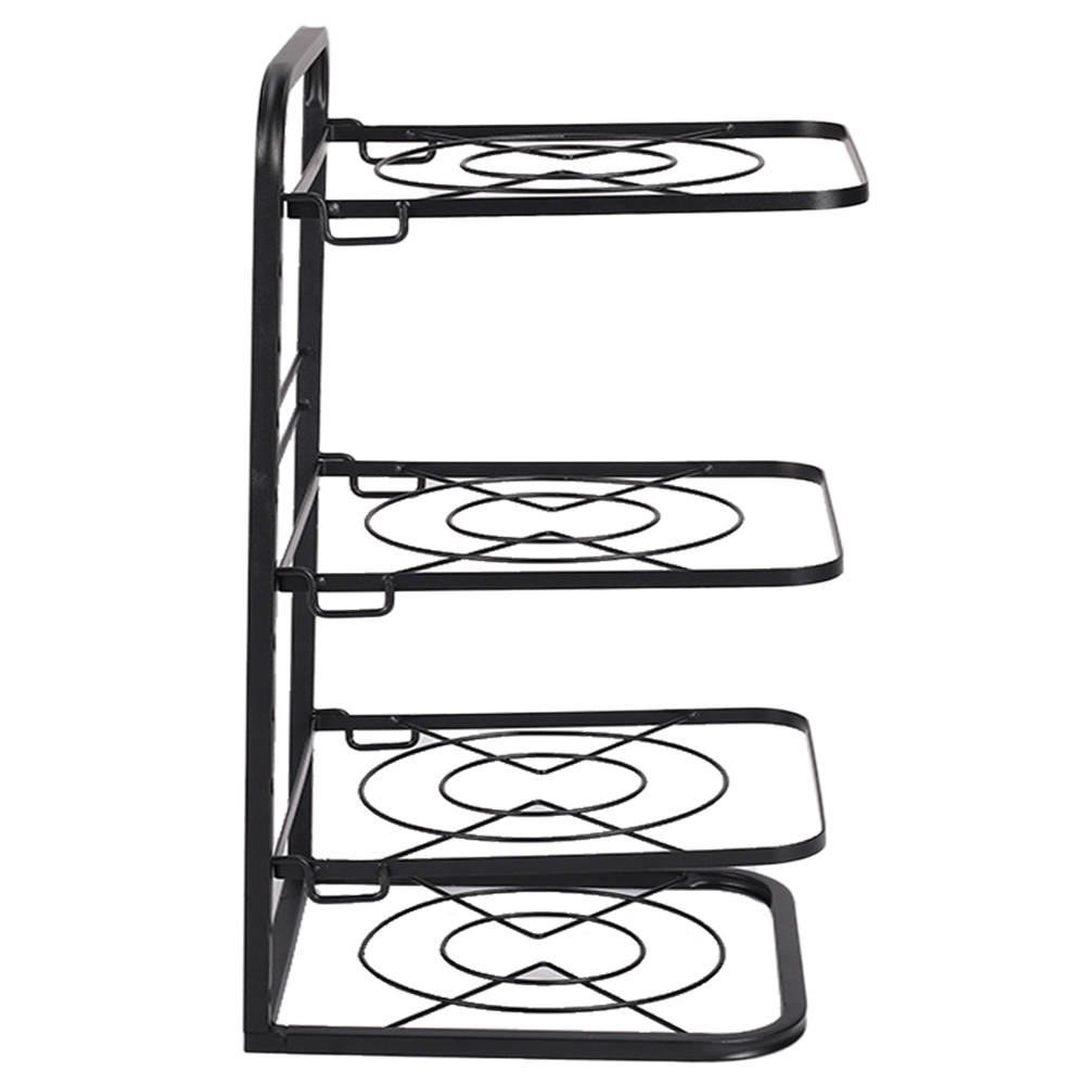 Living and Home 4 Tier Kitchen Pot Pan Organiser Rack Image 3
