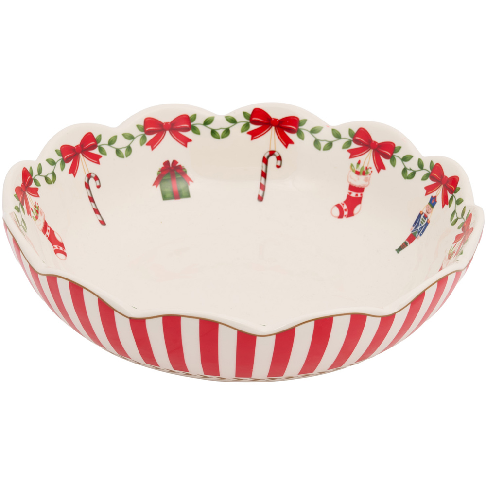 Christmas Print Serving Bowl Image 3