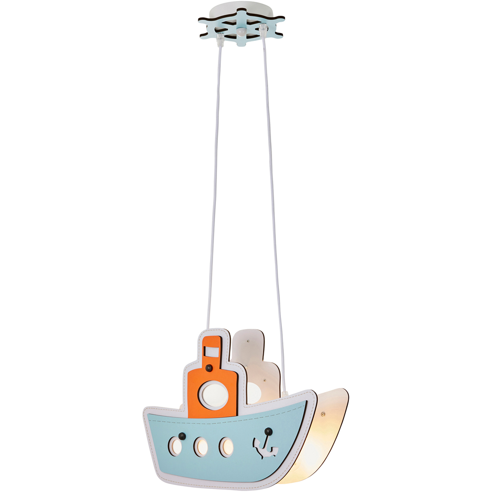 Glow Blue 3D Boat Ceiling Light Image 3