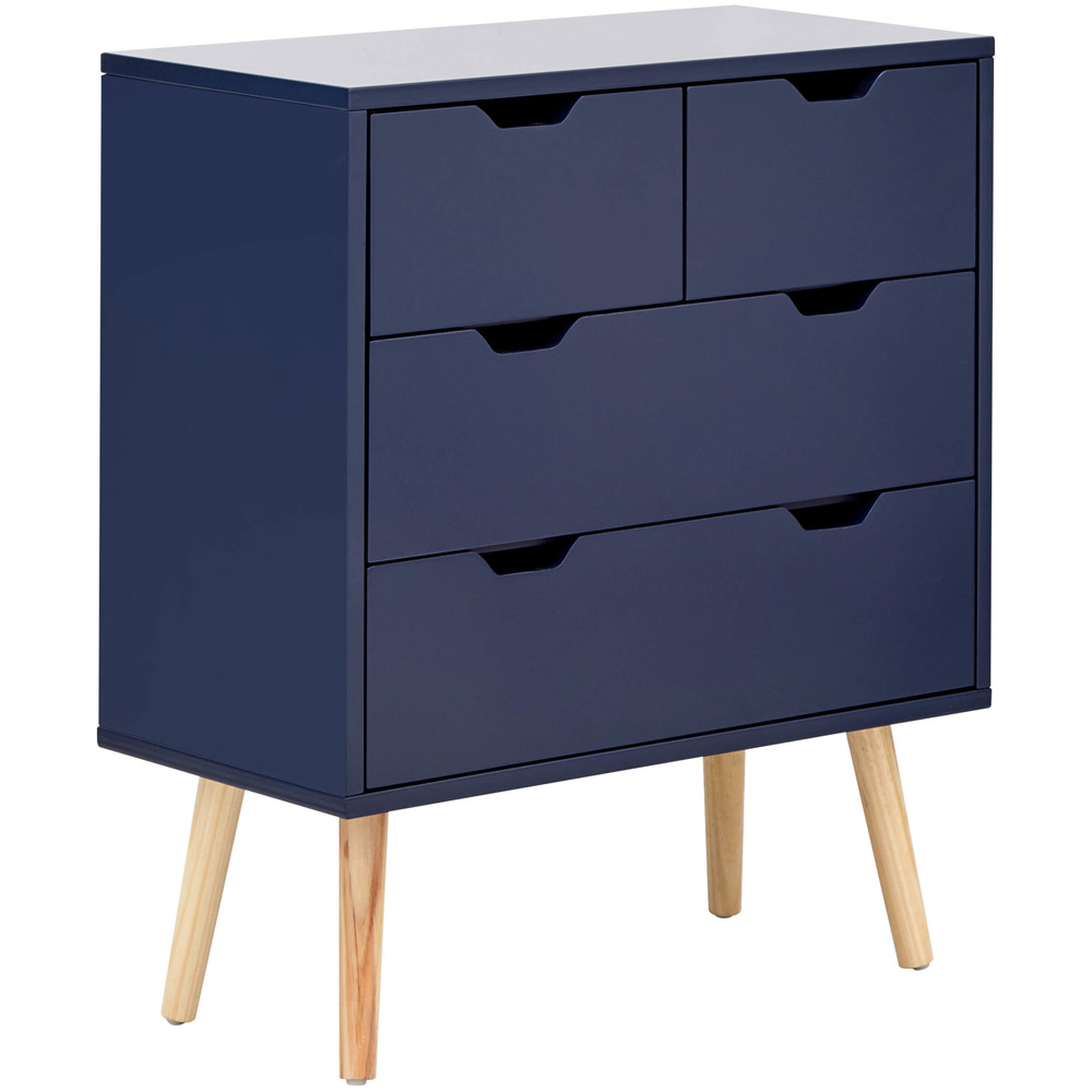 GFW Nyborg 4 Drawer Nightshadow Blue Chest of Drawers Image 3