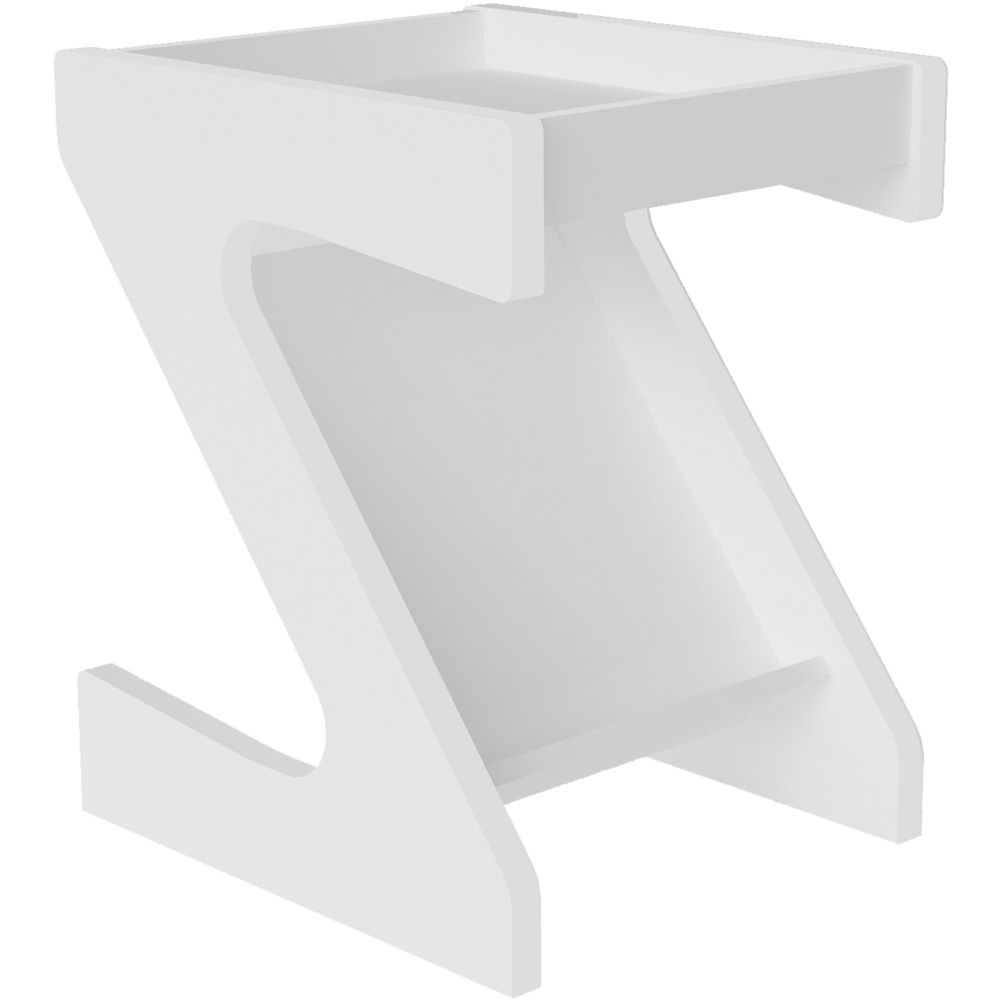 Seconique Naples White Z Side Table Image 2