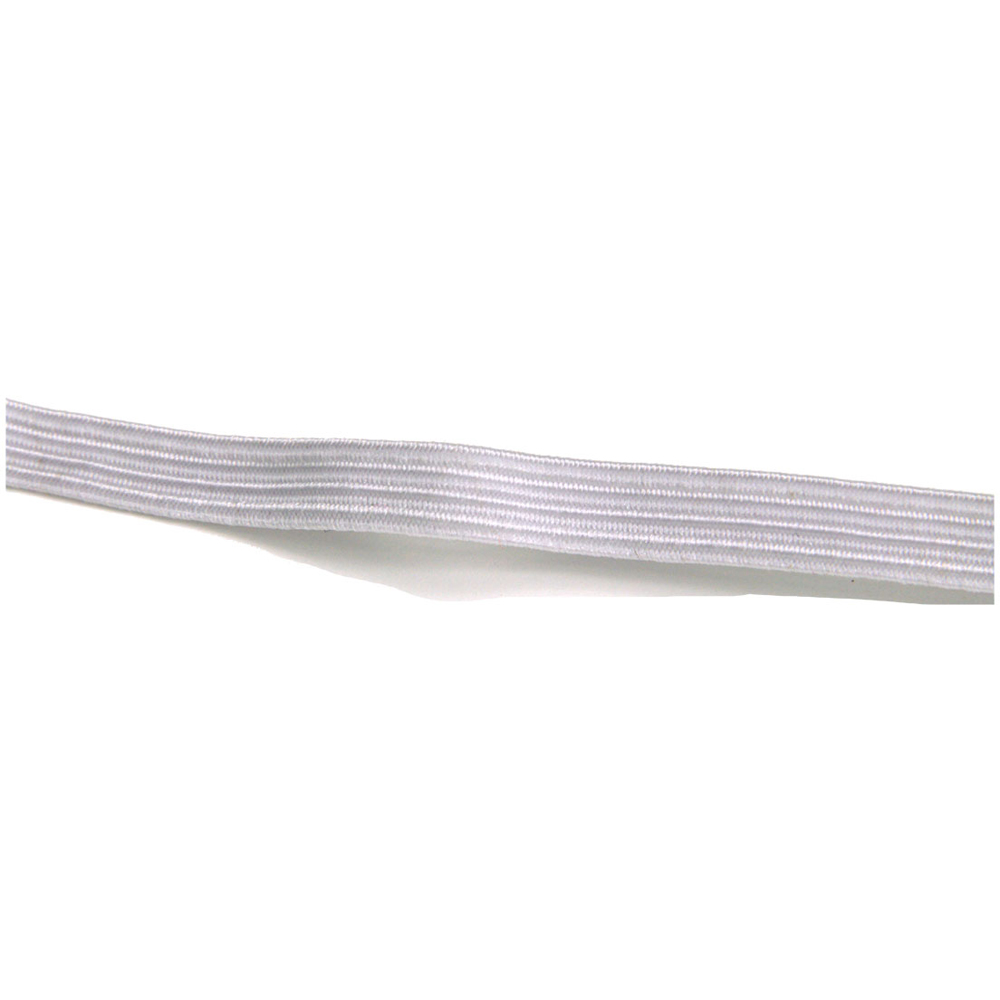 Sewing Online Flat 8 Cord White Braided Elastic 6mm x 200m Image 2