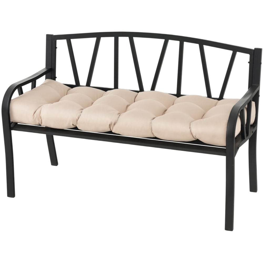 Costway 2 Seater Beige Bench Cushion Image 3