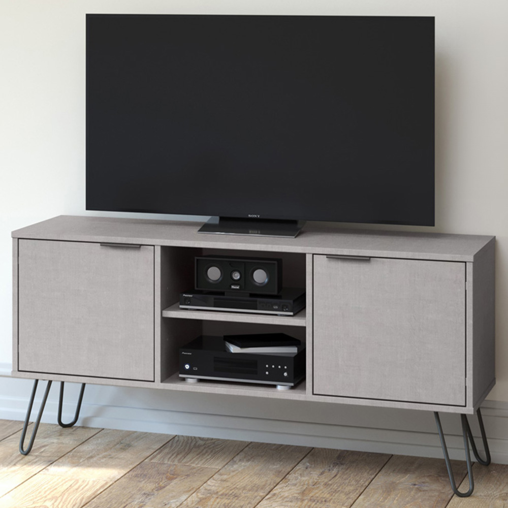 Augusta 2 Door Grey Flat Screen TV Unit Image 1