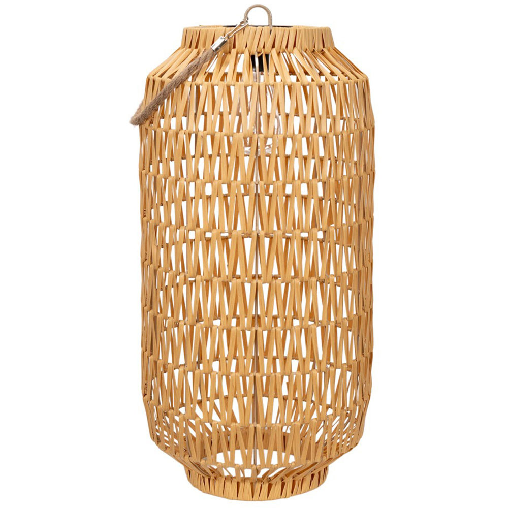 ValueLights Natural Rope Solar Powered Lantern Outdoor Garden Light Floor Lamp Image 1