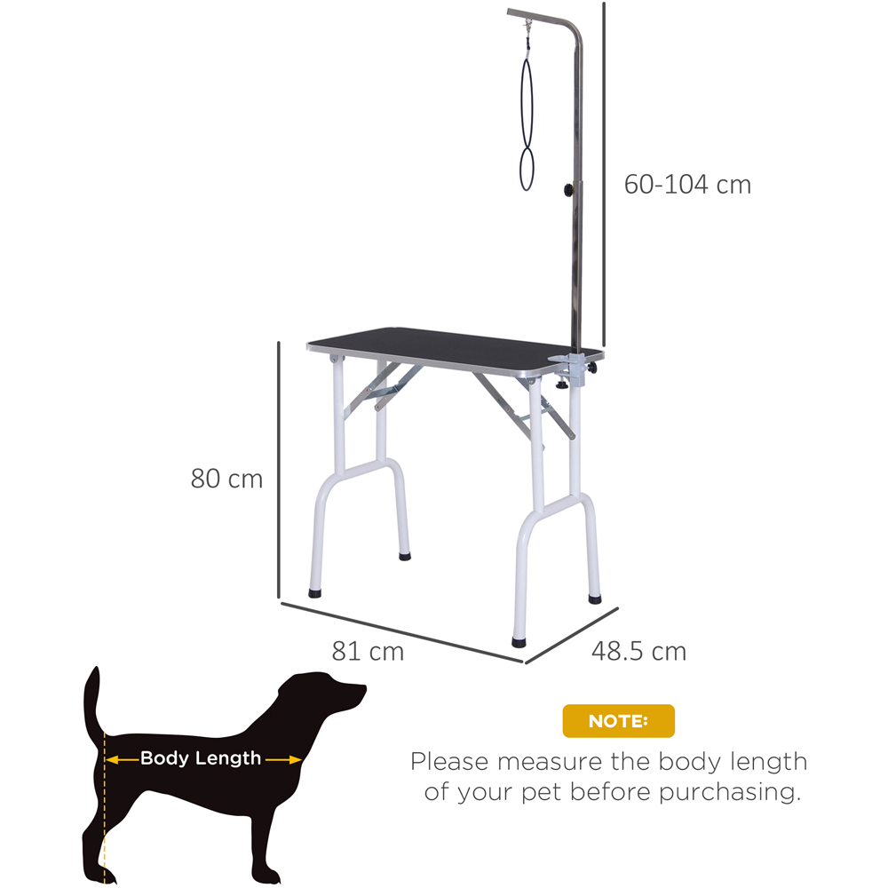 PawHut Black Metal Foldable Dog Grooming Table Image 8