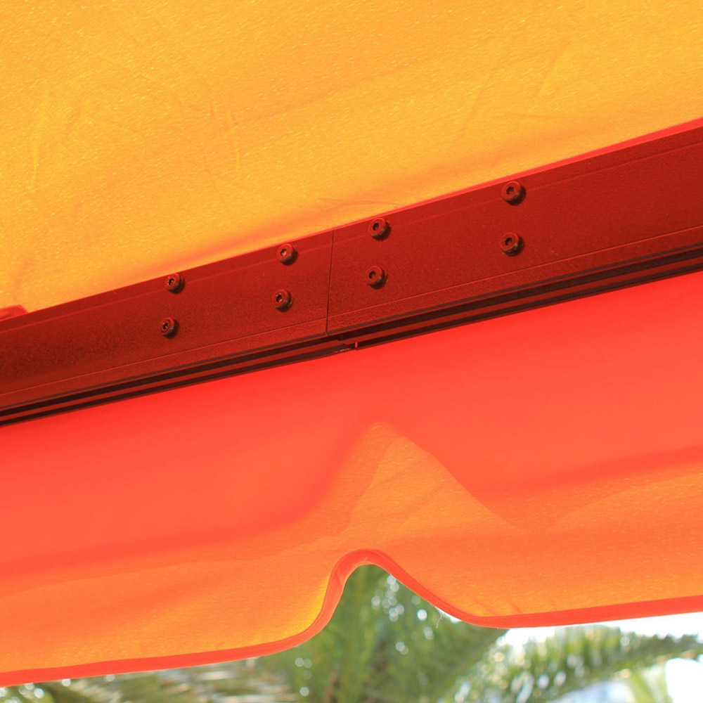 Outsunny 3 x 4m Orange Canopy Pavilion Patio Gazebo with Sides Image 4