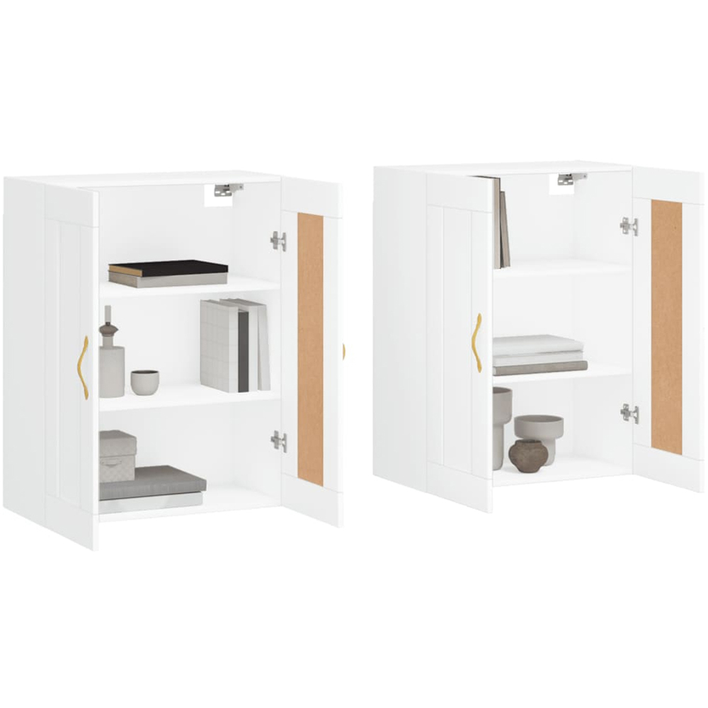 vidaXL 2 Door White Wall Mounted Cabinet Set of 2 Image 3