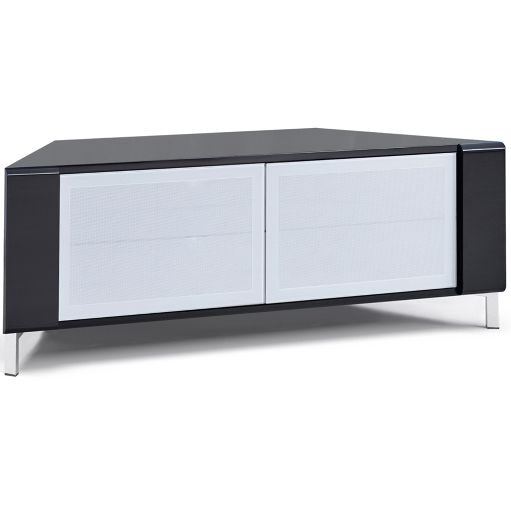 MDA Designs Corvus 2 Door Black and White TV Cabinet Image 2