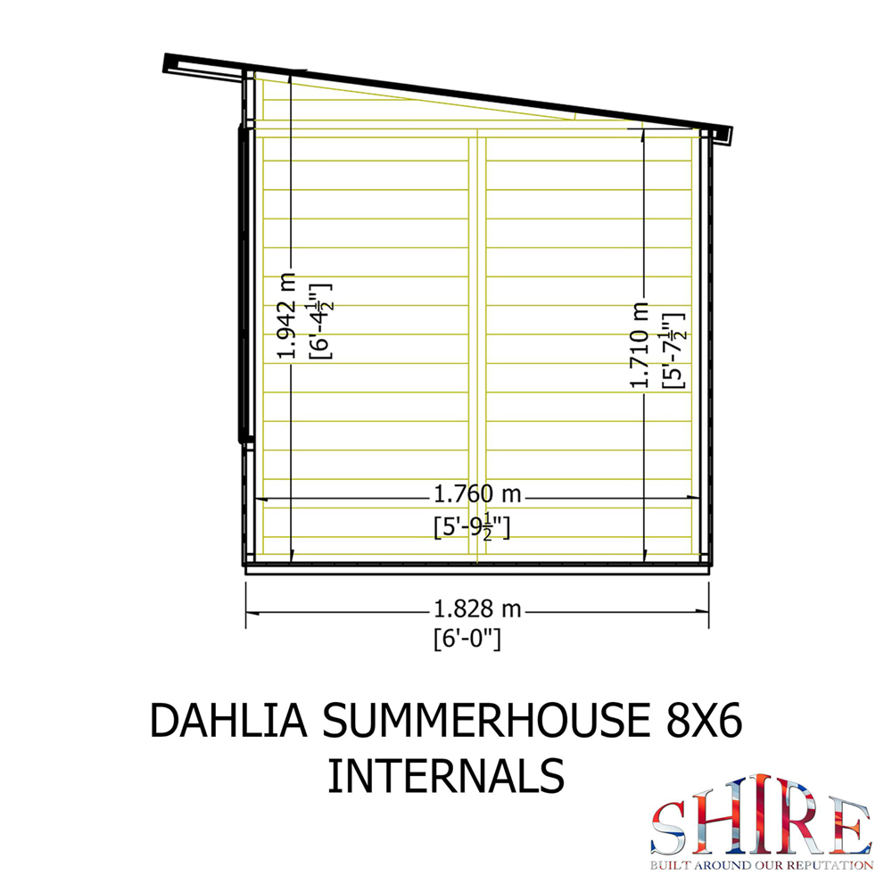 Shire GB Dahlia 8 x 6ft Summerhouse Image 7