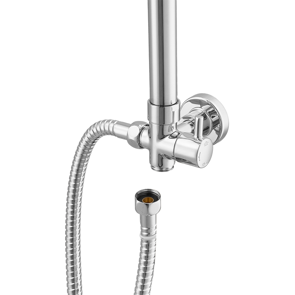 Living and Home Chrome-Plated Shower Riser Rail Kit with 5 Spray Modes Image 2