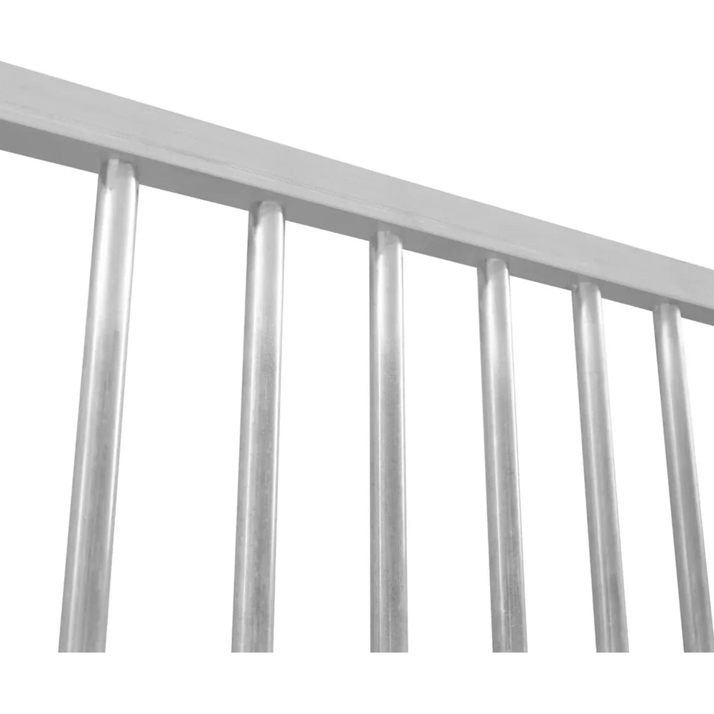 MonsterShop 1.5m Silver Dog Run Panel with 8cm Bar Spacing Image 3