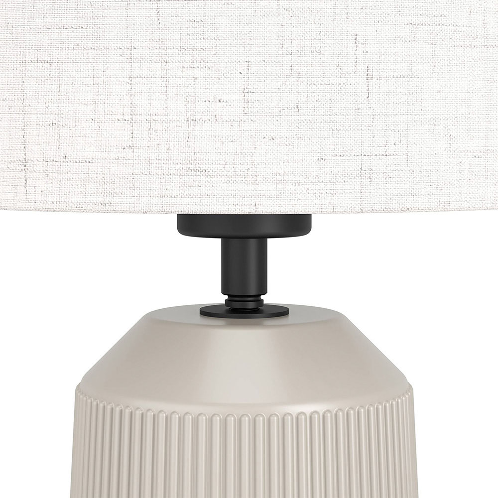 EGLO Capalbio Sand and White Table Lamp Image 3