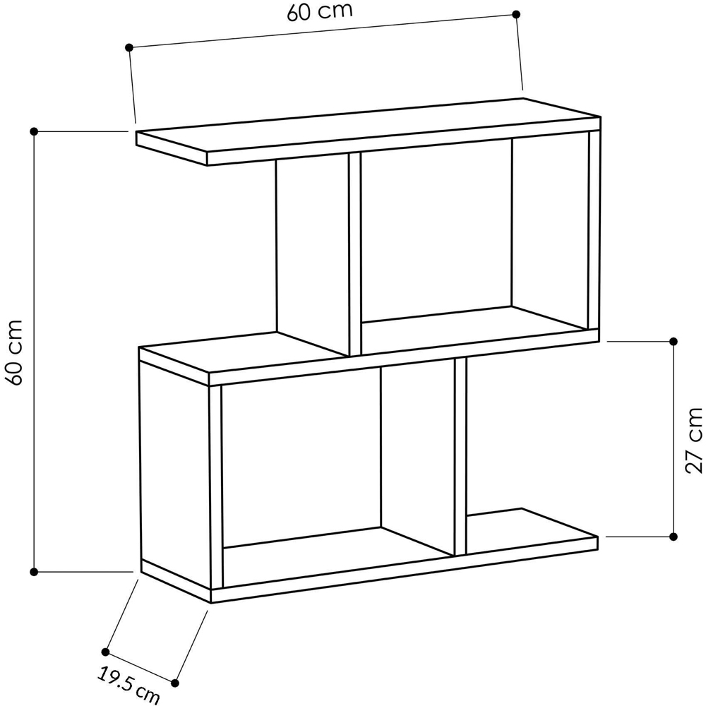 Decortie Homemania 4 Shelf Black Marble Effect Modern Side End Table Image 6
