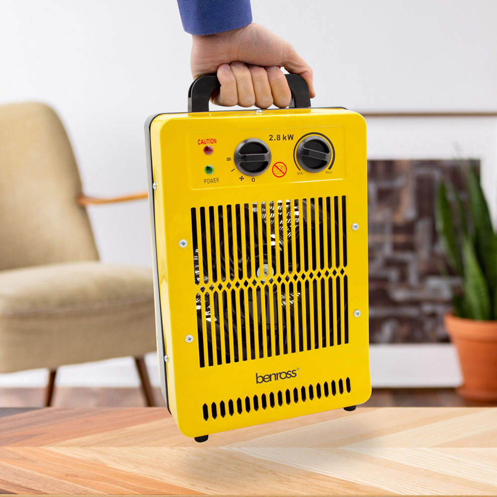 Benross Yellow Industrial Fan Heater 2800W Image 2