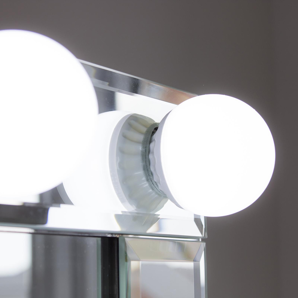 Jack Stonehouse White Clara Hollywood Vanity Mirror with 14 LED Image 4